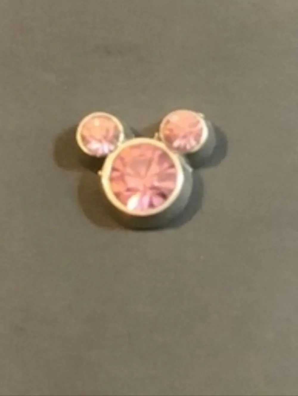 Pink Mickey-style Floating locket charm